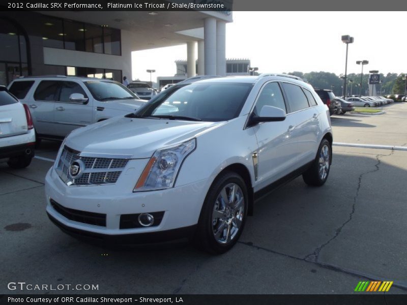 Platinum Ice Tricoat / Shale/Brownstone 2012 Cadillac SRX Performance