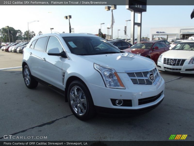 Platinum Ice Tricoat / Shale/Brownstone 2012 Cadillac SRX Performance