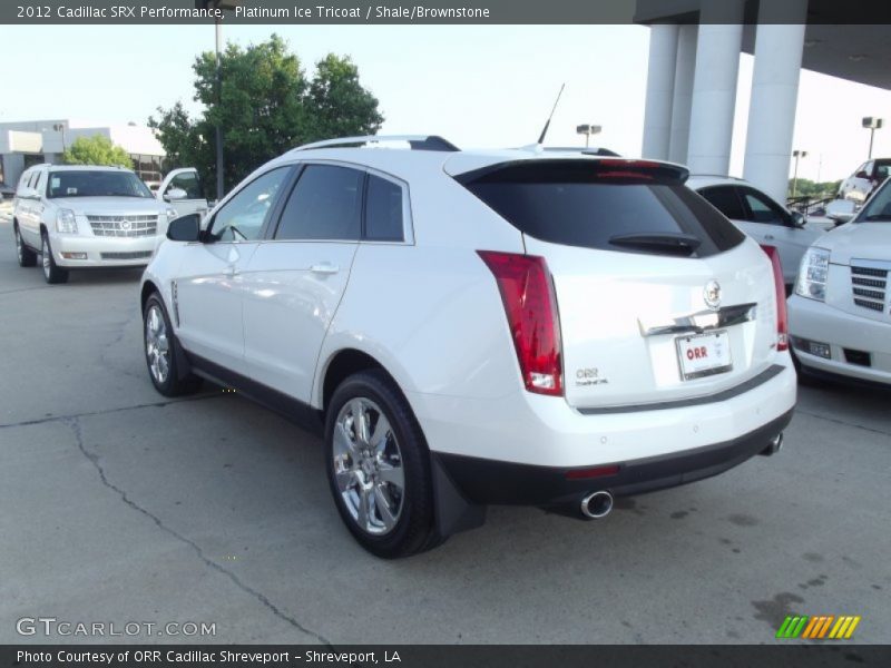 Platinum Ice Tricoat / Shale/Brownstone 2012 Cadillac SRX Performance