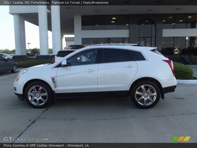 Platinum Ice Tricoat / Shale/Brownstone 2012 Cadillac SRX Performance