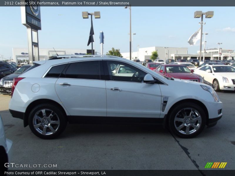 Platinum Ice Tricoat / Shale/Brownstone 2012 Cadillac SRX Performance