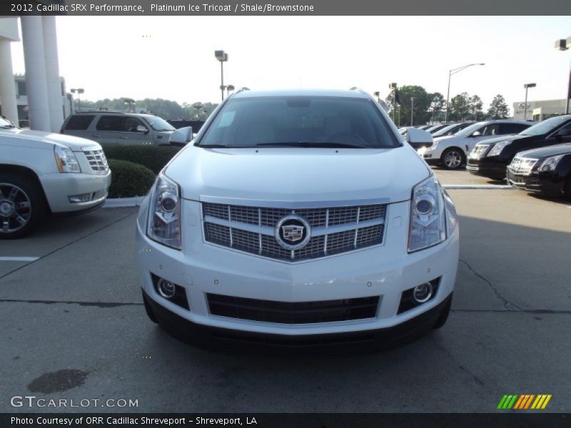 Platinum Ice Tricoat / Shale/Brownstone 2012 Cadillac SRX Performance