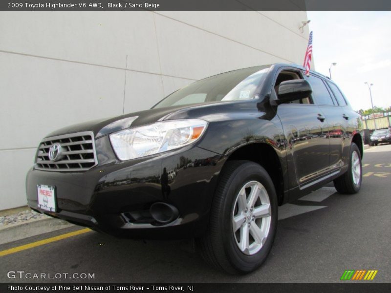 Black / Sand Beige 2009 Toyota Highlander V6 4WD