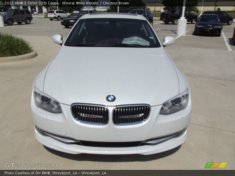 Mineral White Metallic / Chestnut Brown 2012 BMW 3 Series 328i Coupe