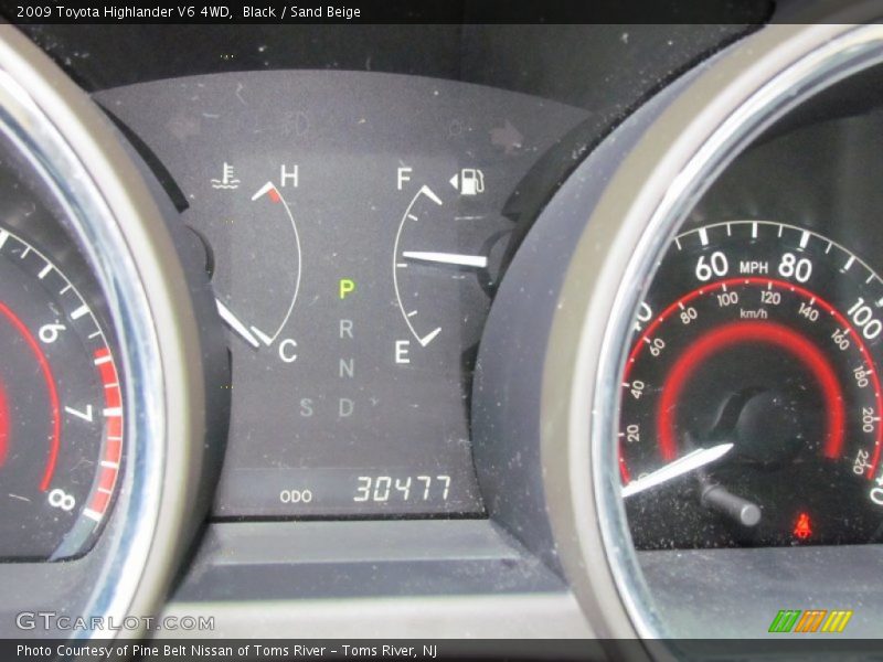 Black / Sand Beige 2009 Toyota Highlander V6 4WD