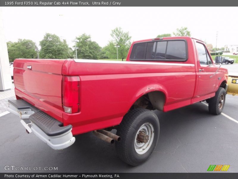  1995 F350 XL Regular Cab 4x4 Plow Truck Ultra Red