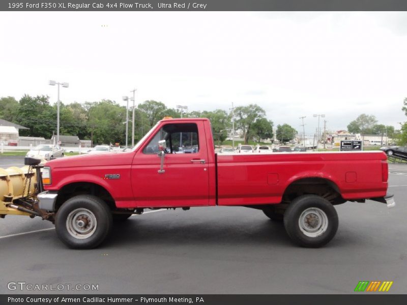  1995 F350 XL Regular Cab 4x4 Plow Truck Ultra Red