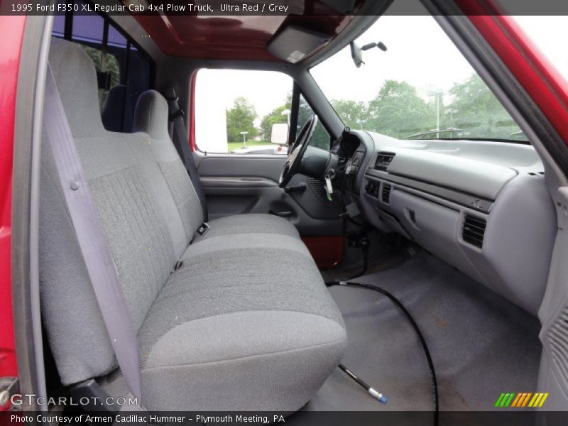  1995 F350 XL Regular Cab 4x4 Plow Truck Grey Interior