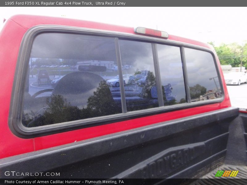 Ultra Red / Grey 1995 Ford F350 XL Regular Cab 4x4 Plow Truck