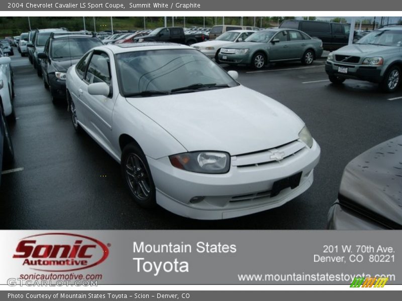 Summit White / Graphite 2004 Chevrolet Cavalier LS Sport Coupe