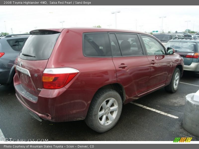Salsa Red Pearl / Sand Beige 2008 Toyota Highlander 4WD