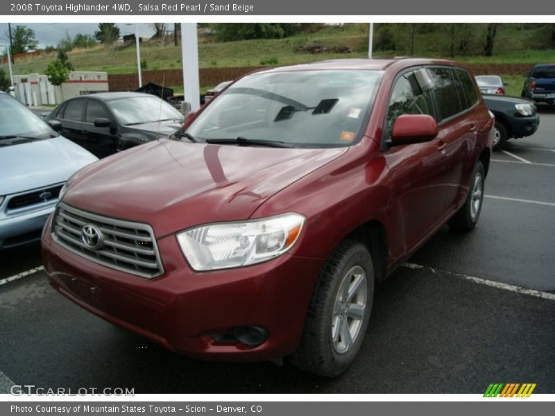 Salsa Red Pearl / Sand Beige 2008 Toyota Highlander 4WD
