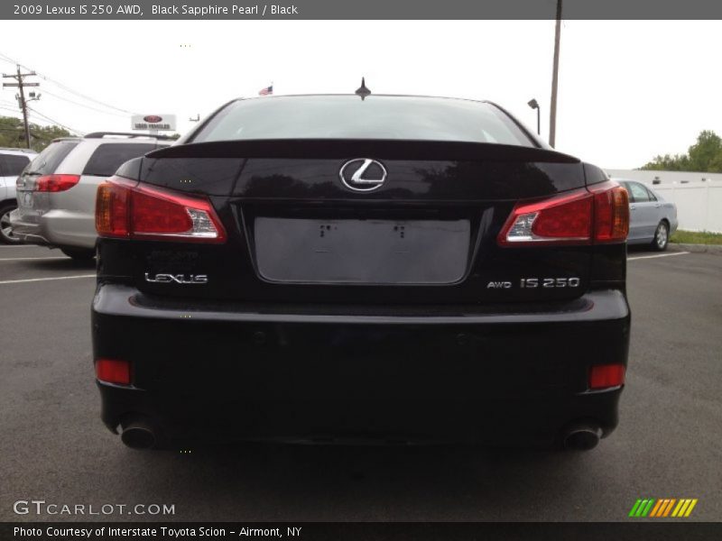 Black Sapphire Pearl / Black 2009 Lexus IS 250 AWD