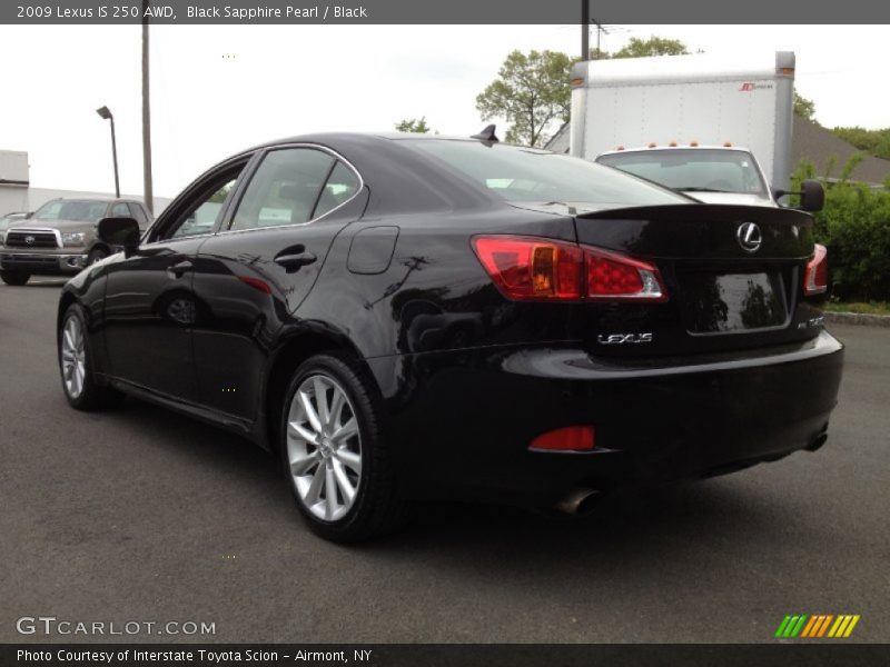 Black Sapphire Pearl / Black 2009 Lexus IS 250 AWD