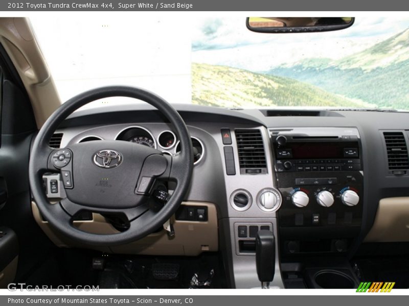 Super White / Sand Beige 2012 Toyota Tundra CrewMax 4x4