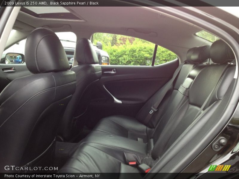 Black Sapphire Pearl / Black 2009 Lexus IS 250 AWD