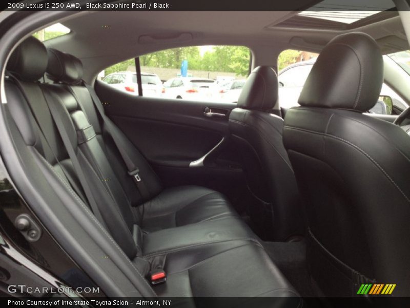 Black Sapphire Pearl / Black 2009 Lexus IS 250 AWD