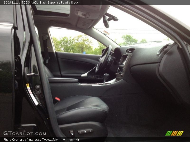Black Sapphire Pearl / Black 2009 Lexus IS 250 AWD