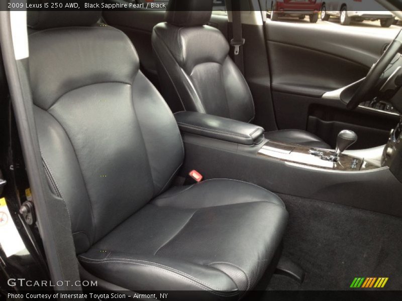 Black Sapphire Pearl / Black 2009 Lexus IS 250 AWD