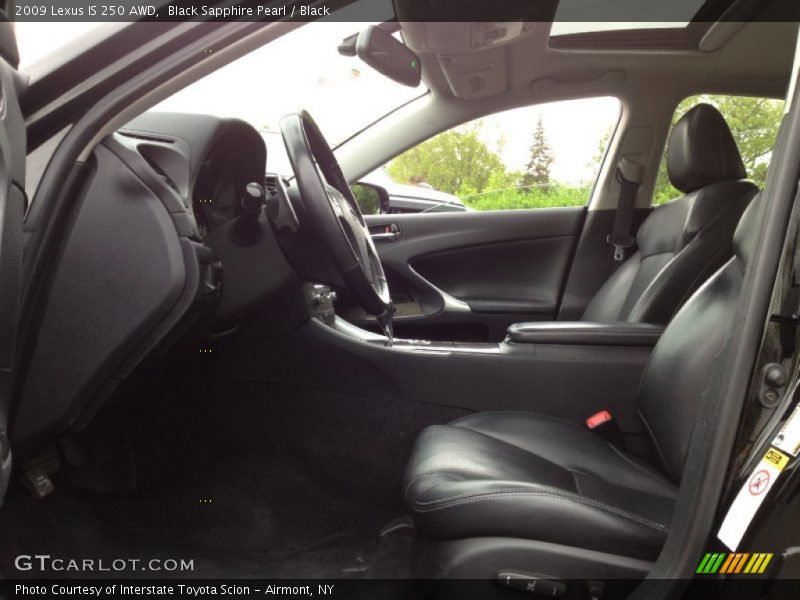 Black Sapphire Pearl / Black 2009 Lexus IS 250 AWD