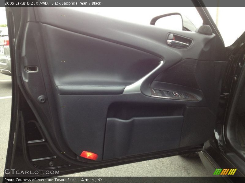 Black Sapphire Pearl / Black 2009 Lexus IS 250 AWD