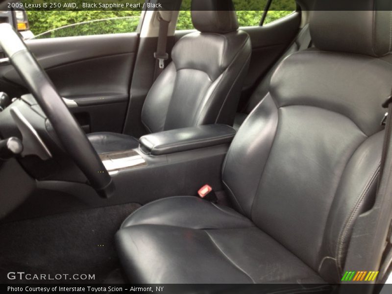 Black Sapphire Pearl / Black 2009 Lexus IS 250 AWD
