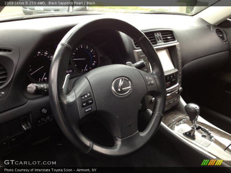 Black Sapphire Pearl / Black 2009 Lexus IS 250 AWD