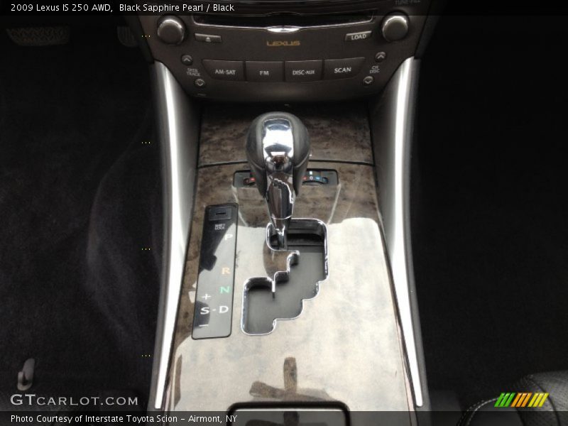 Black Sapphire Pearl / Black 2009 Lexus IS 250 AWD