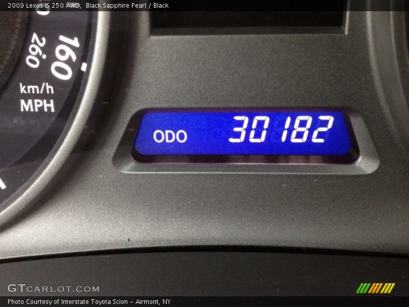 Black Sapphire Pearl / Black 2009 Lexus IS 250 AWD