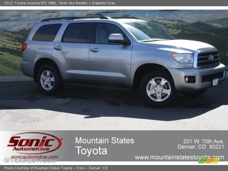 Silver Sky Metallic / Graphite Gray 2012 Toyota Sequoia SR5 4WD