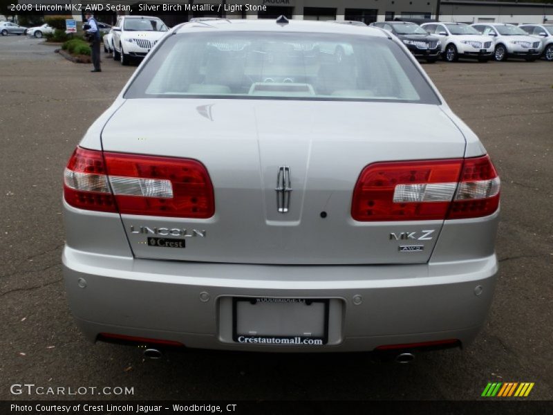 Silver Birch Metallic / Light Stone 2008 Lincoln MKZ AWD Sedan