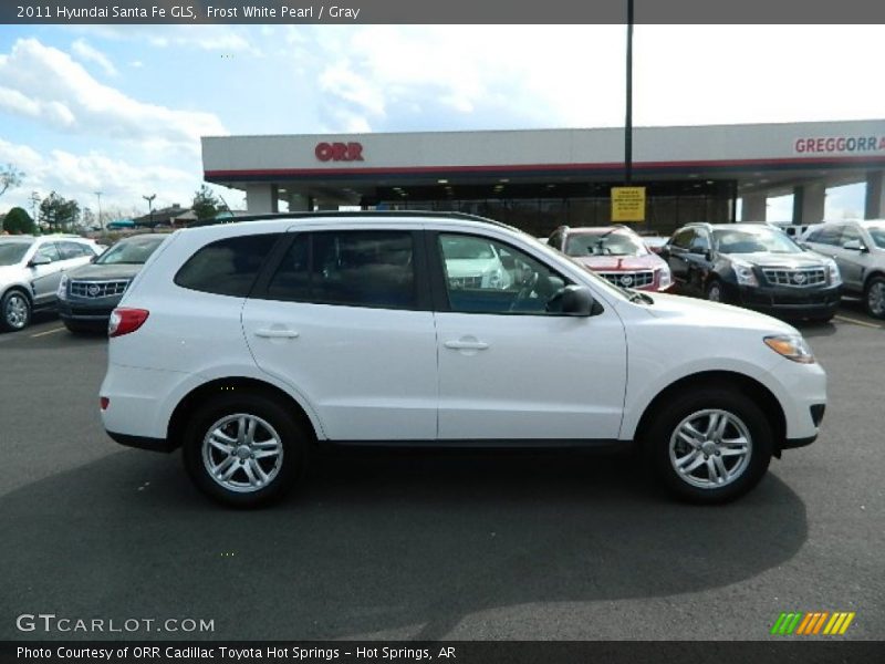Frost White Pearl / Gray 2011 Hyundai Santa Fe GLS