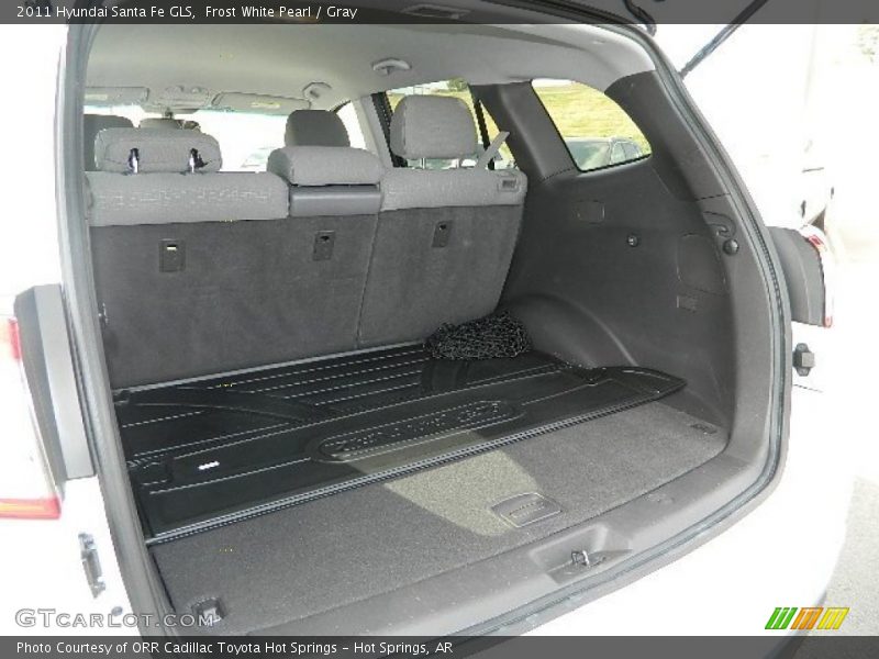 Frost White Pearl / Gray 2011 Hyundai Santa Fe GLS