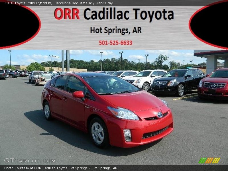 Barcelona Red Metallic / Dark Gray 2010 Toyota Prius Hybrid IV