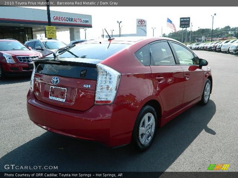 Barcelona Red Metallic / Dark Gray 2010 Toyota Prius Hybrid IV