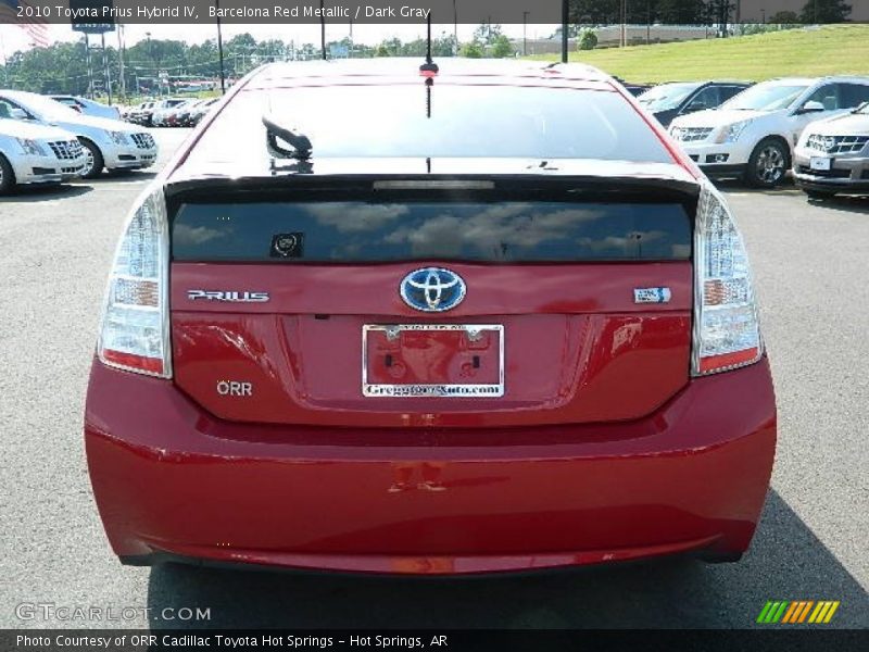 Barcelona Red Metallic / Dark Gray 2010 Toyota Prius Hybrid IV