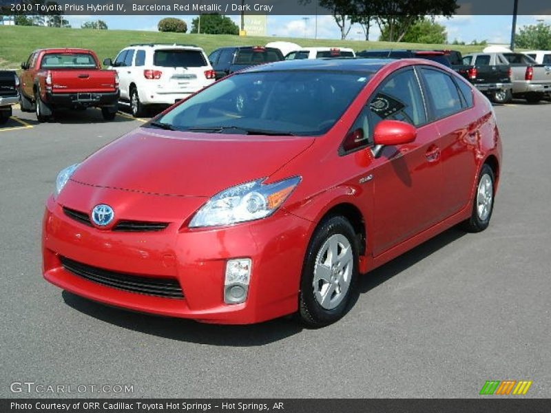 Barcelona Red Metallic / Dark Gray 2010 Toyota Prius Hybrid IV