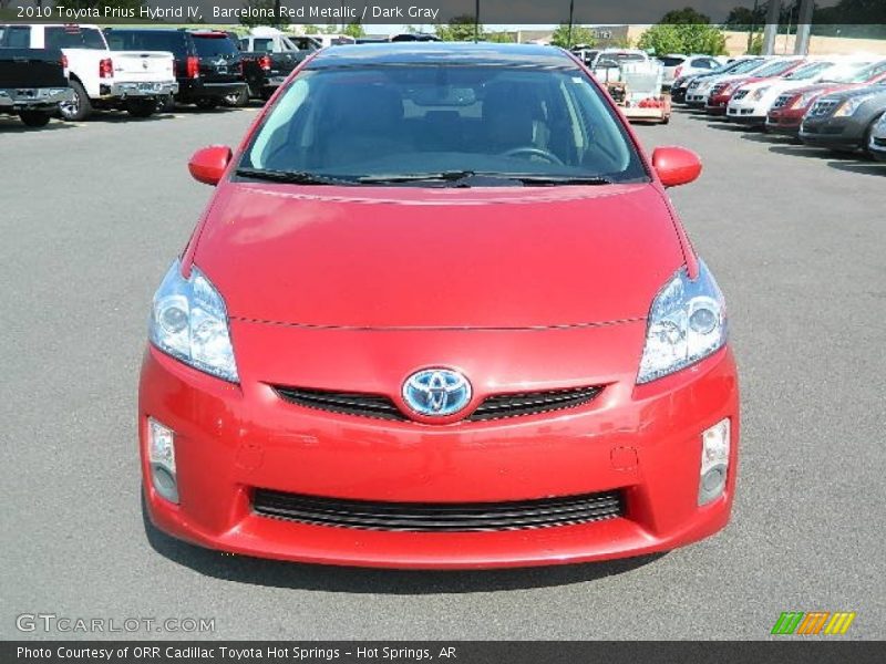 Barcelona Red Metallic / Dark Gray 2010 Toyota Prius Hybrid IV