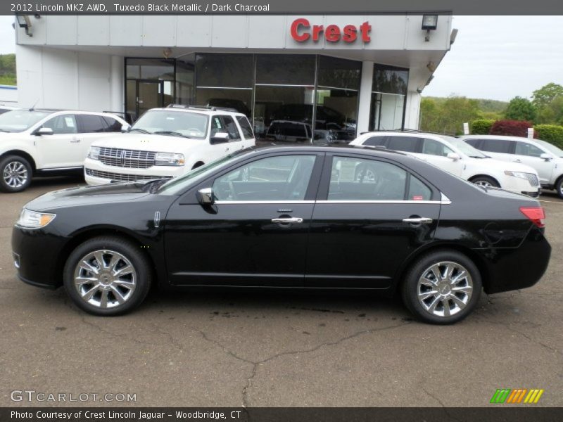 Tuxedo Black Metallic / Dark Charcoal 2012 Lincoln MKZ AWD