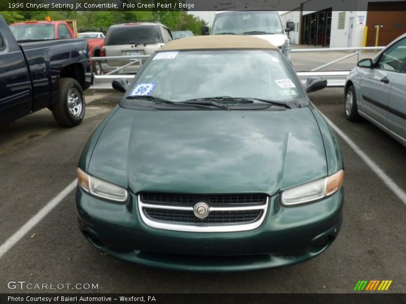 Polo Green Pearl / Beige 1996 Chrysler Sebring JX Convertible