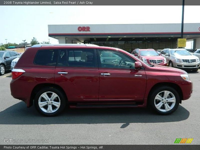 Salsa Red Pearl / Ash Gray 2008 Toyota Highlander Limited
