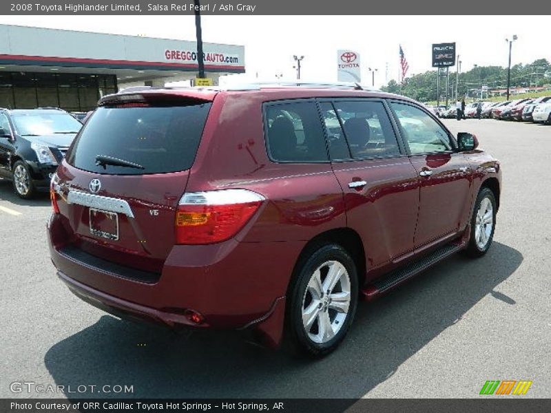 Salsa Red Pearl / Ash Gray 2008 Toyota Highlander Limited