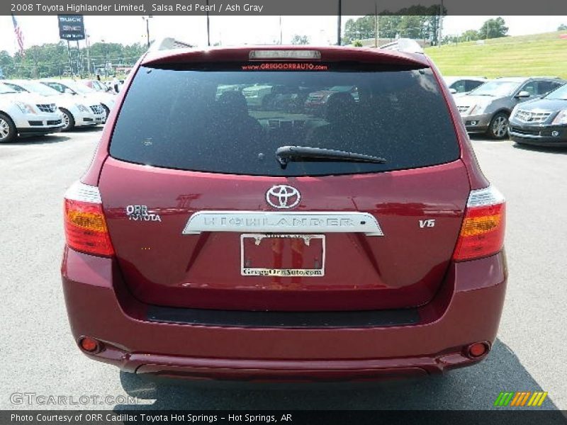 Salsa Red Pearl / Ash Gray 2008 Toyota Highlander Limited