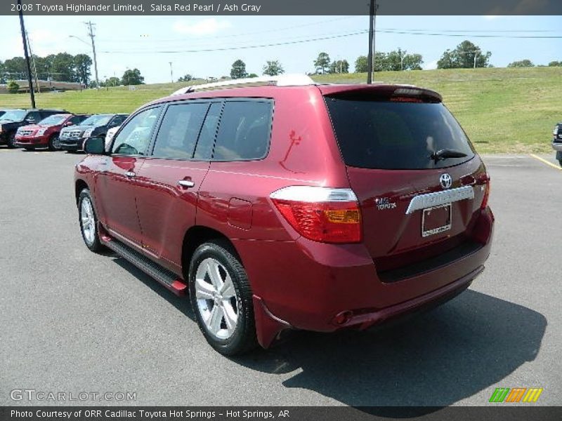 Salsa Red Pearl / Ash Gray 2008 Toyota Highlander Limited