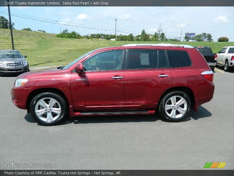 Salsa Red Pearl / Ash Gray 2008 Toyota Highlander Limited