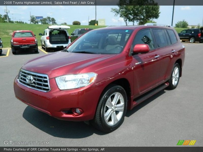 Salsa Red Pearl / Ash Gray 2008 Toyota Highlander Limited