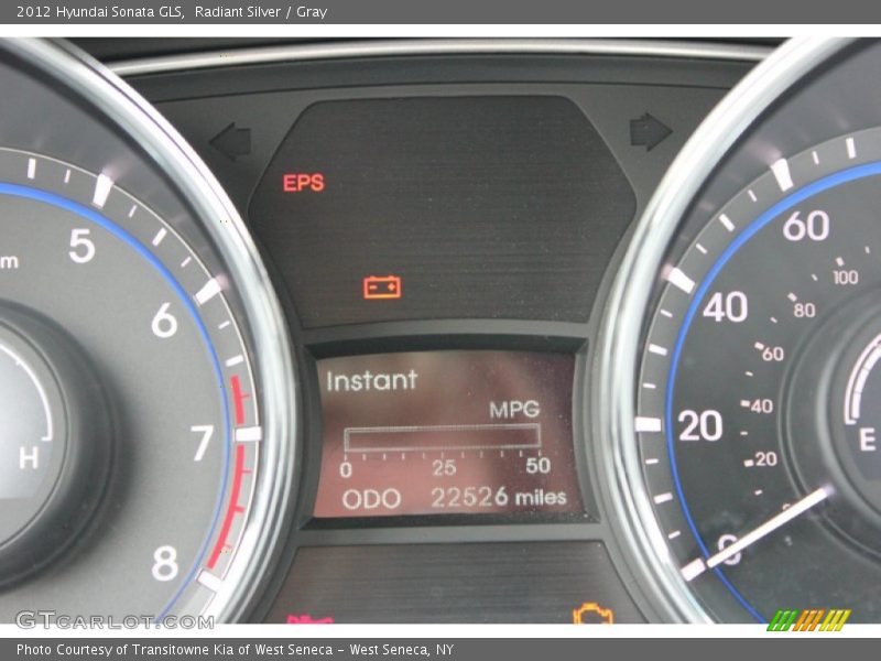 Radiant Silver / Gray 2012 Hyundai Sonata GLS