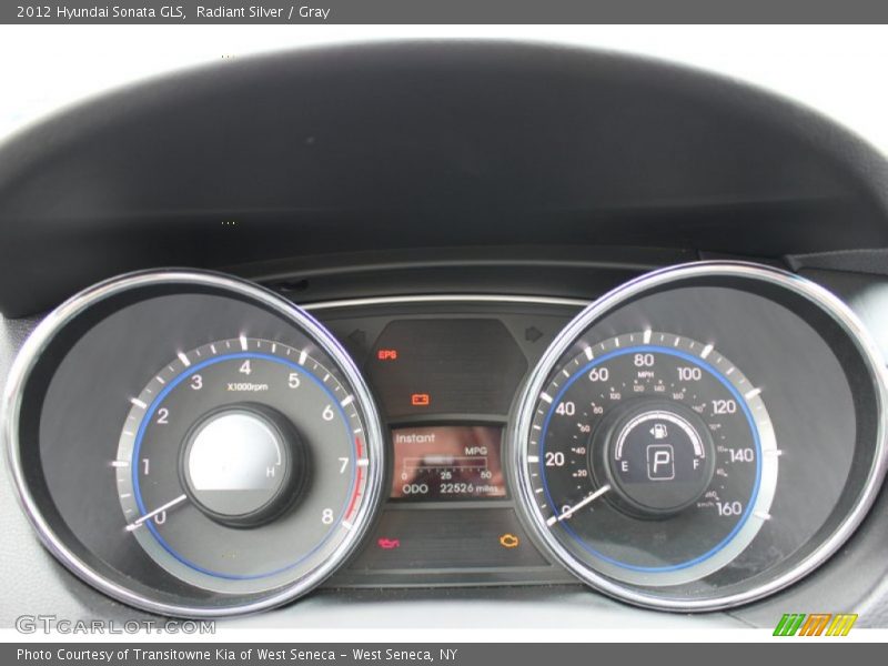 Radiant Silver / Gray 2012 Hyundai Sonata GLS