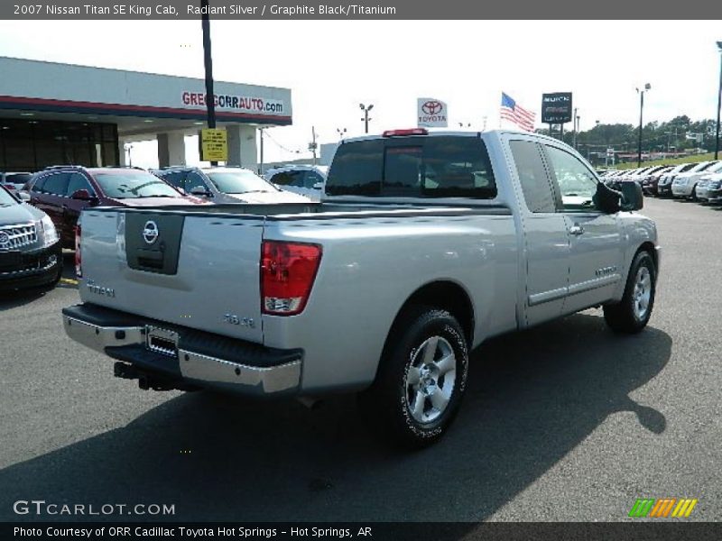 Radiant Silver / Graphite Black/Titanium 2007 Nissan Titan SE King Cab
