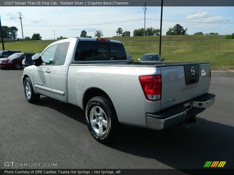 Radiant Silver / Graphite Black/Titanium 2007 Nissan Titan SE King Cab